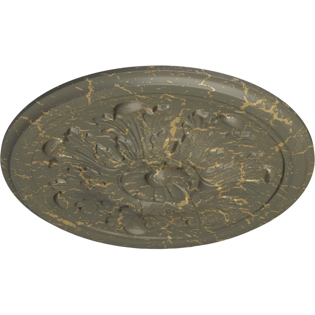 Ekena Millwork Cm12Lewhc Legacy Acanthus Ceiling Medallion, 12 3/4''Od X 7/8''P (Fits Canopies Up To 3 1/2''), Hand Painted Witc