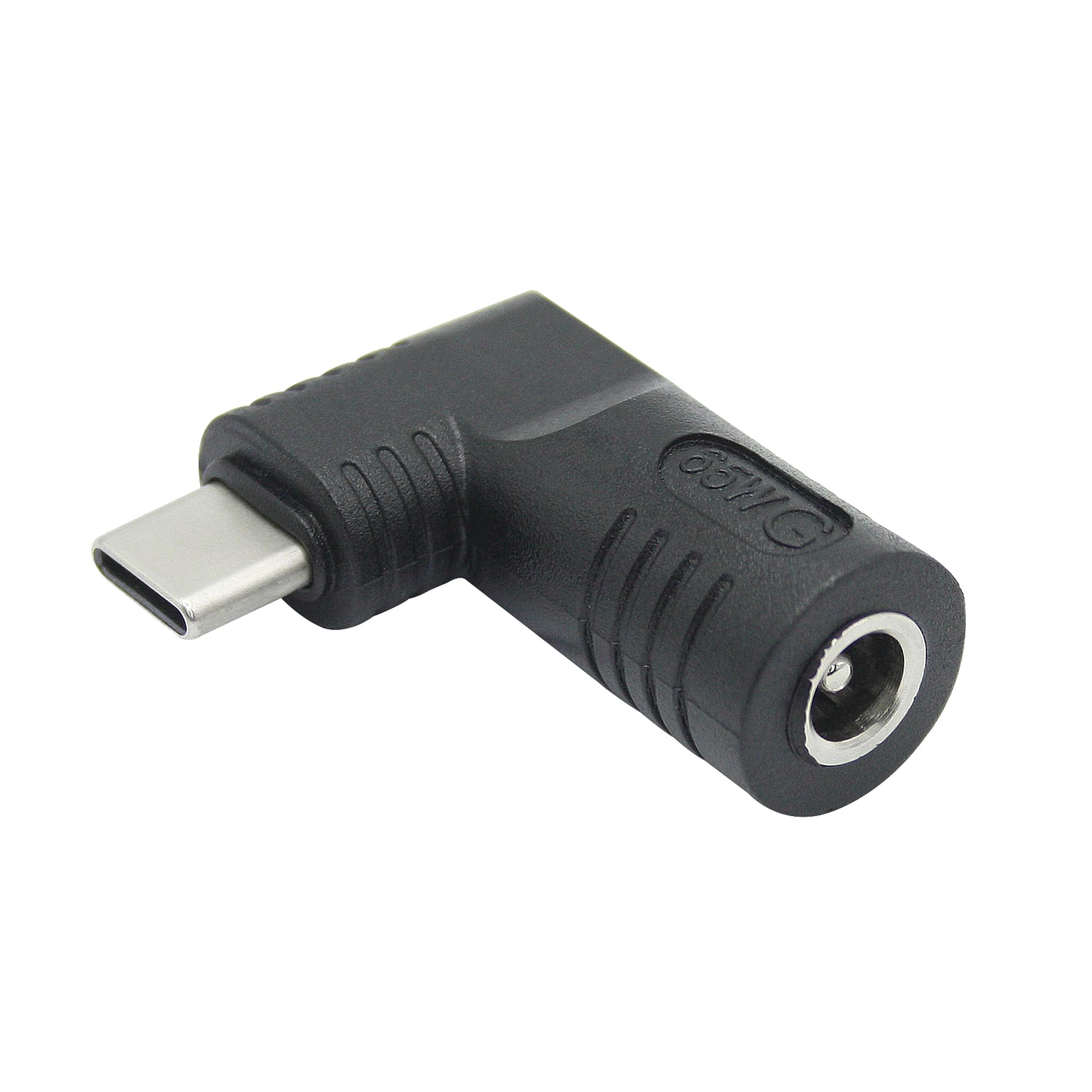 Right Angle Dc 5521 To Usb C Connector Adapter, 90 Degree Pd 65W Dc 5.5Mm X 2.1Mm To Usb Type C Male Plug Power Charge Adapter F