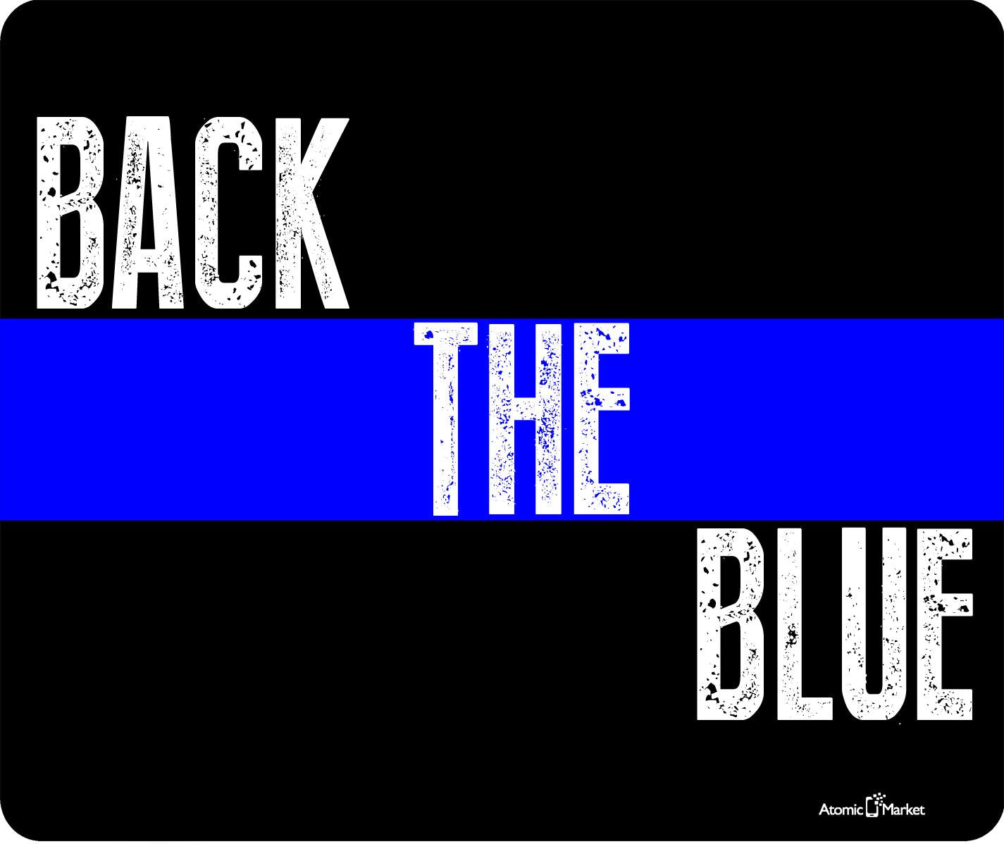 Back The Blue Police Thick Mouse Pad by Atomic Market