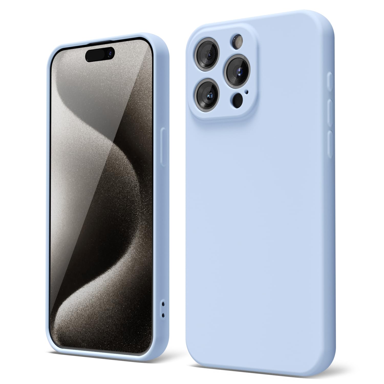 Oakxco For Iphone 15 Pro Max Phone Case Phone Case Liquid Silicone, Thin Slim Soft Rubber Gel Tpu Plain Simple Cover For Women G