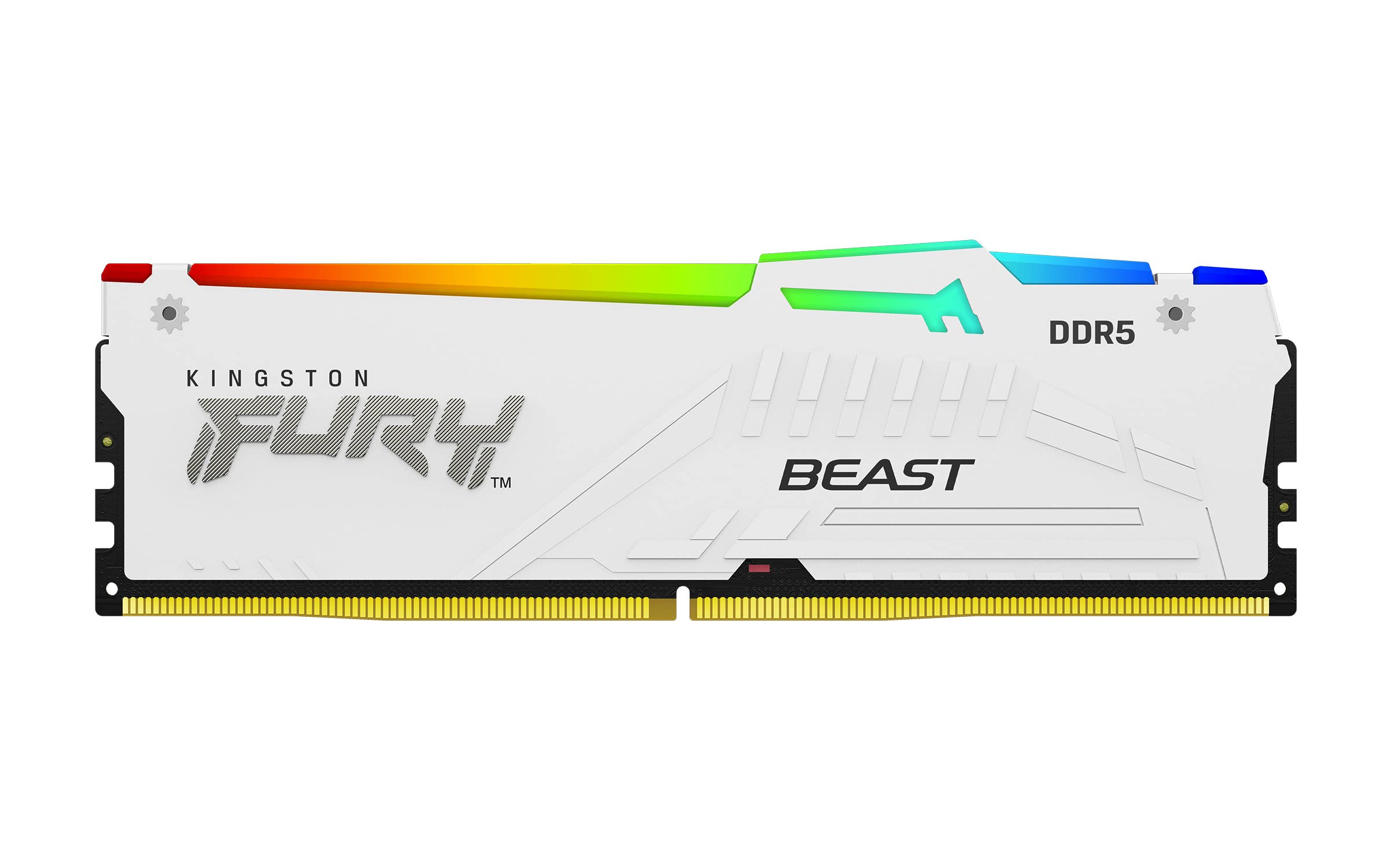 Kingston Fury Beast White Rgb Expo 32Gb 6400Mt/S Ddr5 Cl32 Dimm Desktop Gaming Memory Kit Of 2   Kf564C32Bweak2 32