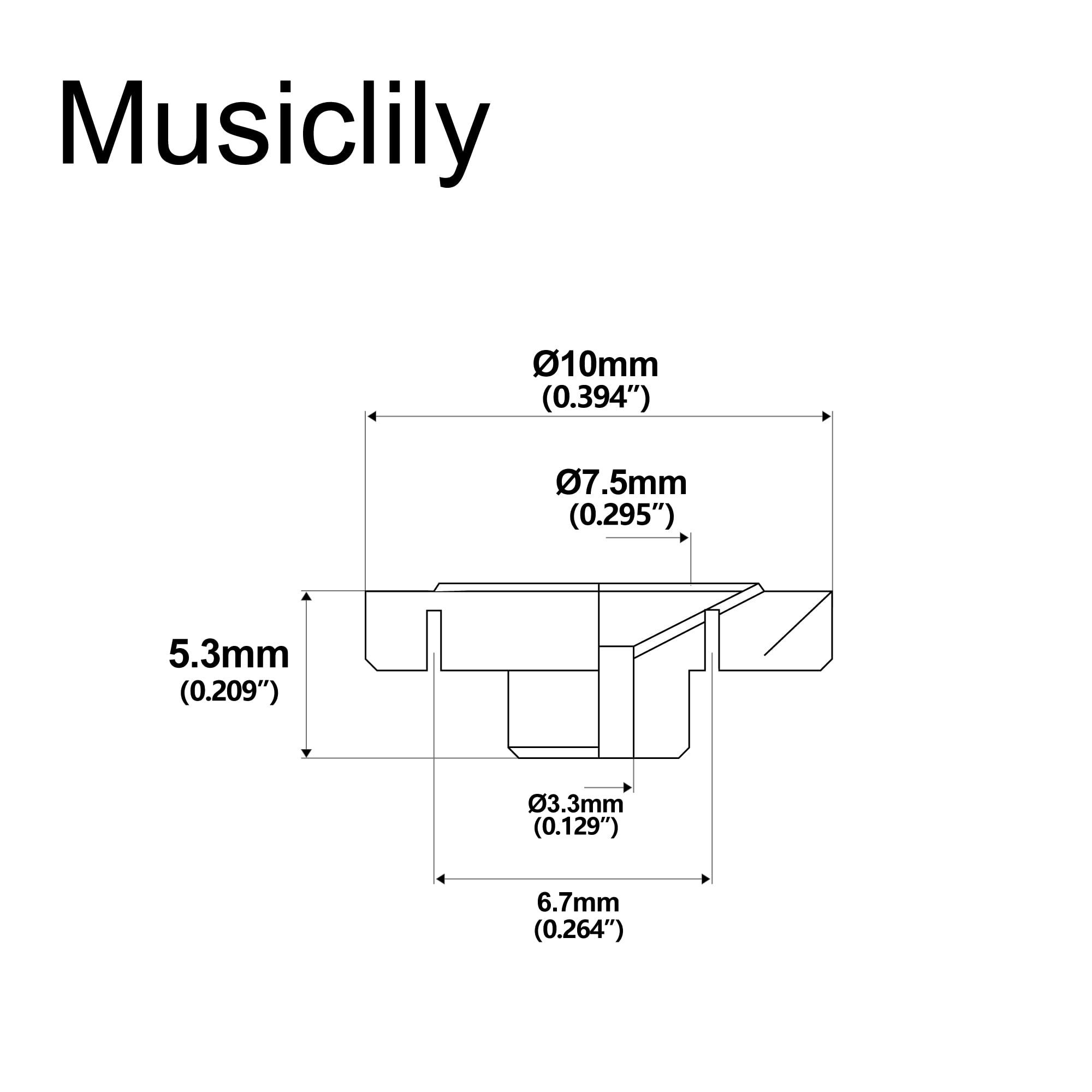 Musiclily Pro Steel Vintage Round Telecaster String Guide Retainer Tree For Tele Style Electric Guitar, Chrome