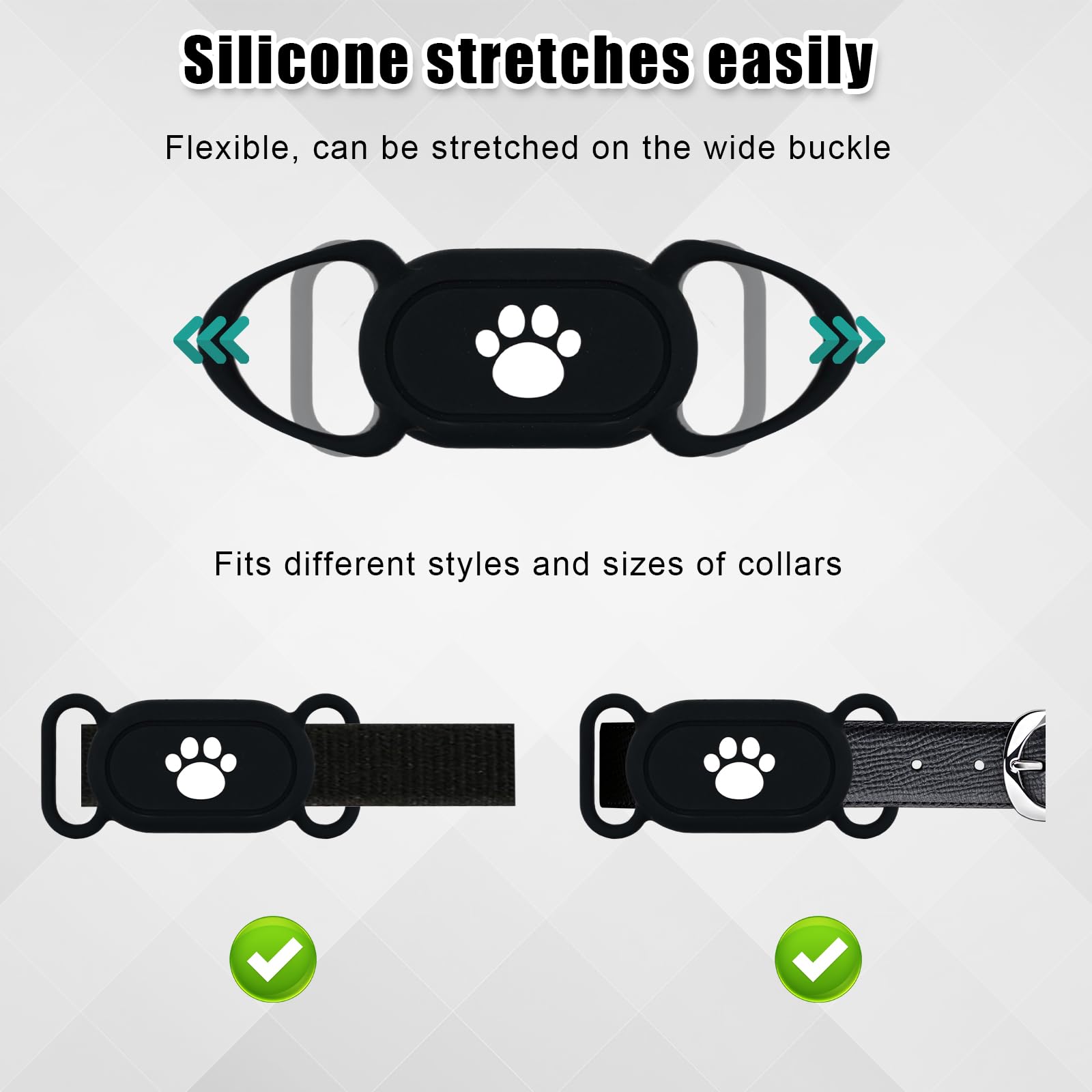 For Samsung Galaxy Smarttag2 Dog Collar Holders, 2Pcs Waterproof Anti Loss Protective Cover Sleeve For Pet Dog Cat Collar Silico