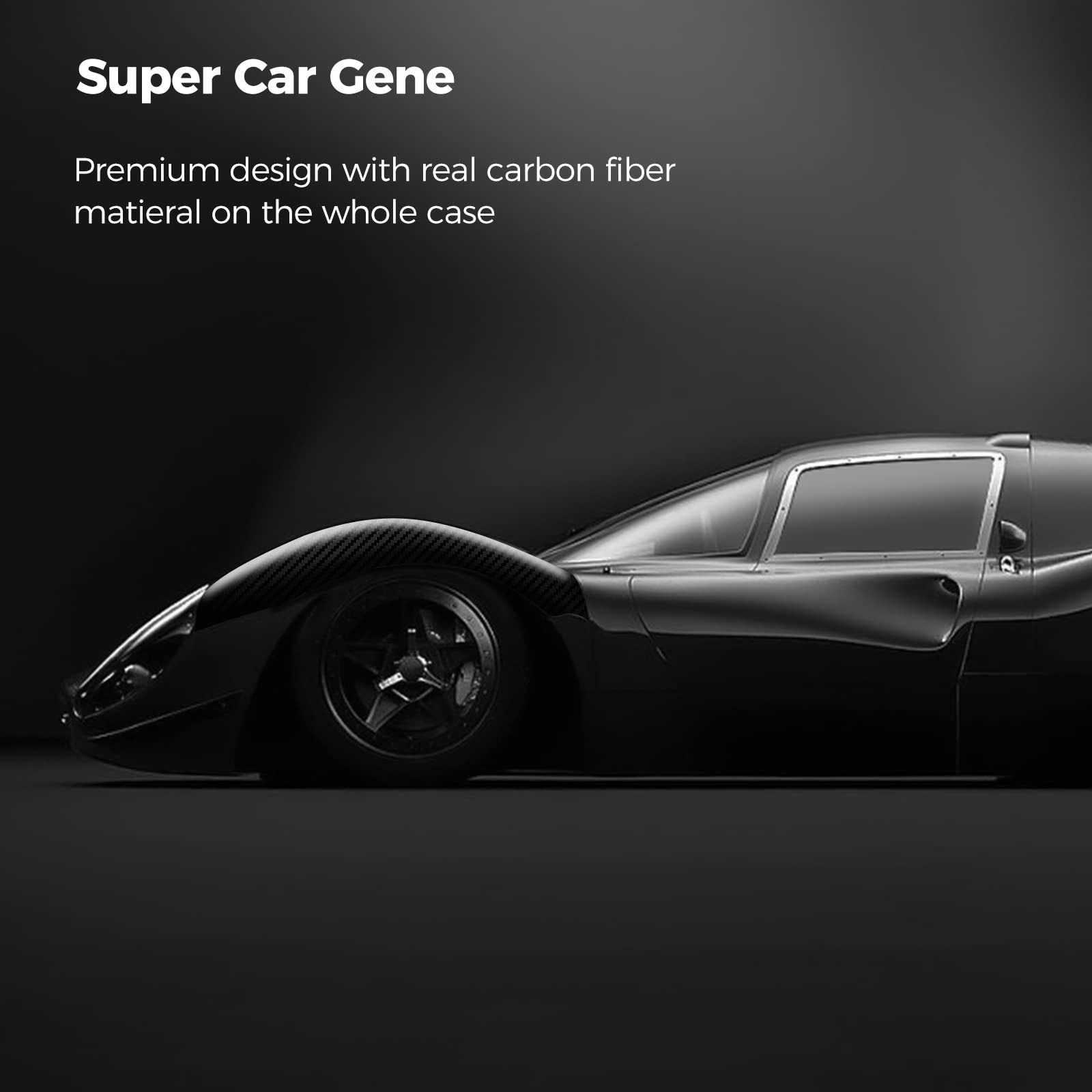 Monocarbon Apple Watch Case Carbon Fiber For Apple Watch 1/2 49Mm,Carbon Fiber Skin Can Protects Your Apple Watch, Also Makes It