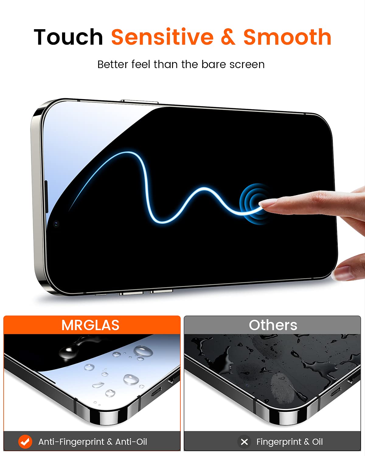 Mrglas Screen Protector For Iphone 13 Pro/ 13/ Iphone 14 [9H+ Military Grade Aerospace Glass][Auto Alignment Kit][Hd Clear] Shat