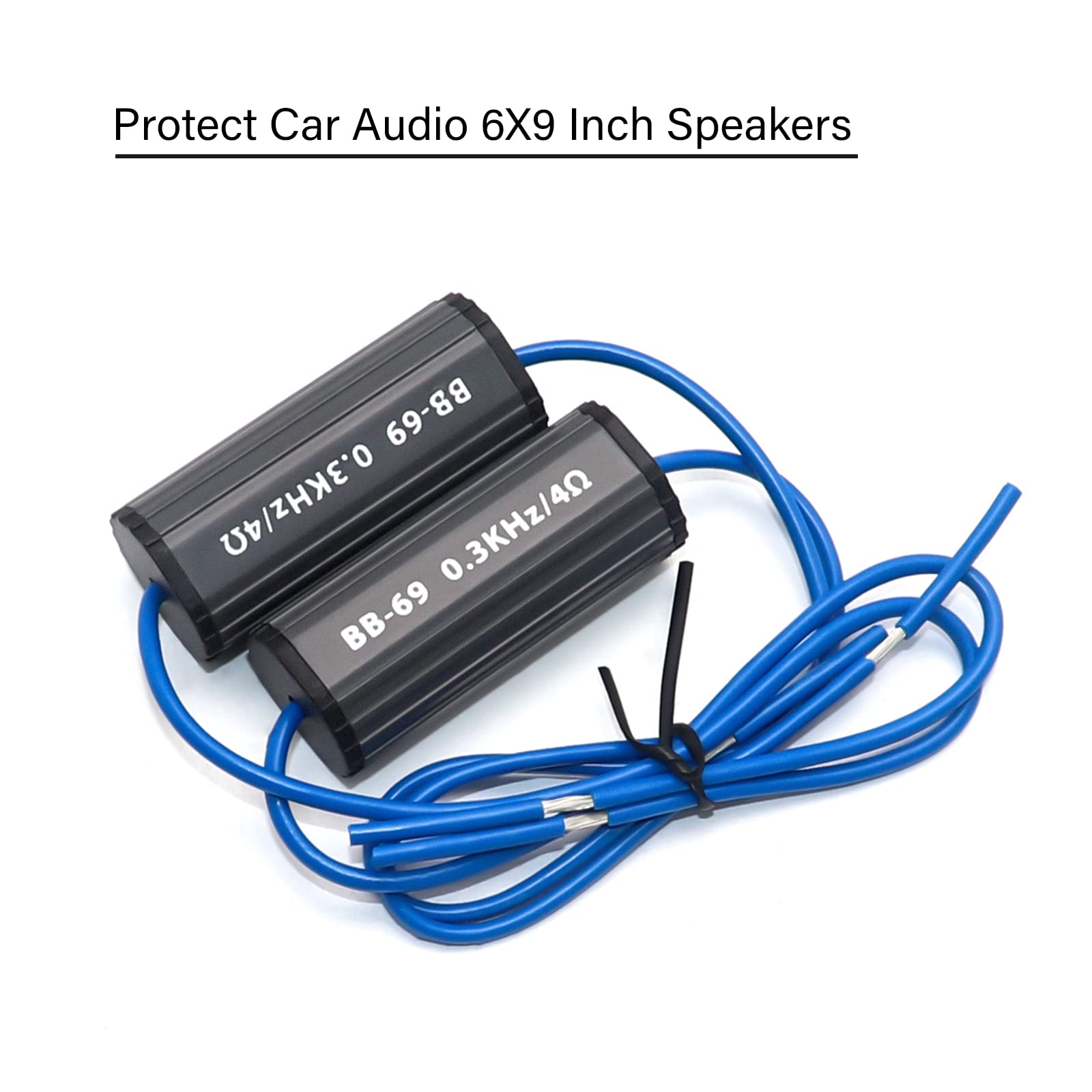 Recoil Bb 69 Bass Blocks Designed To Protect Car Audio 6X9 Inch Speakers, Eliminate Frequencies 0 300Hz At 4Ohms, Pair