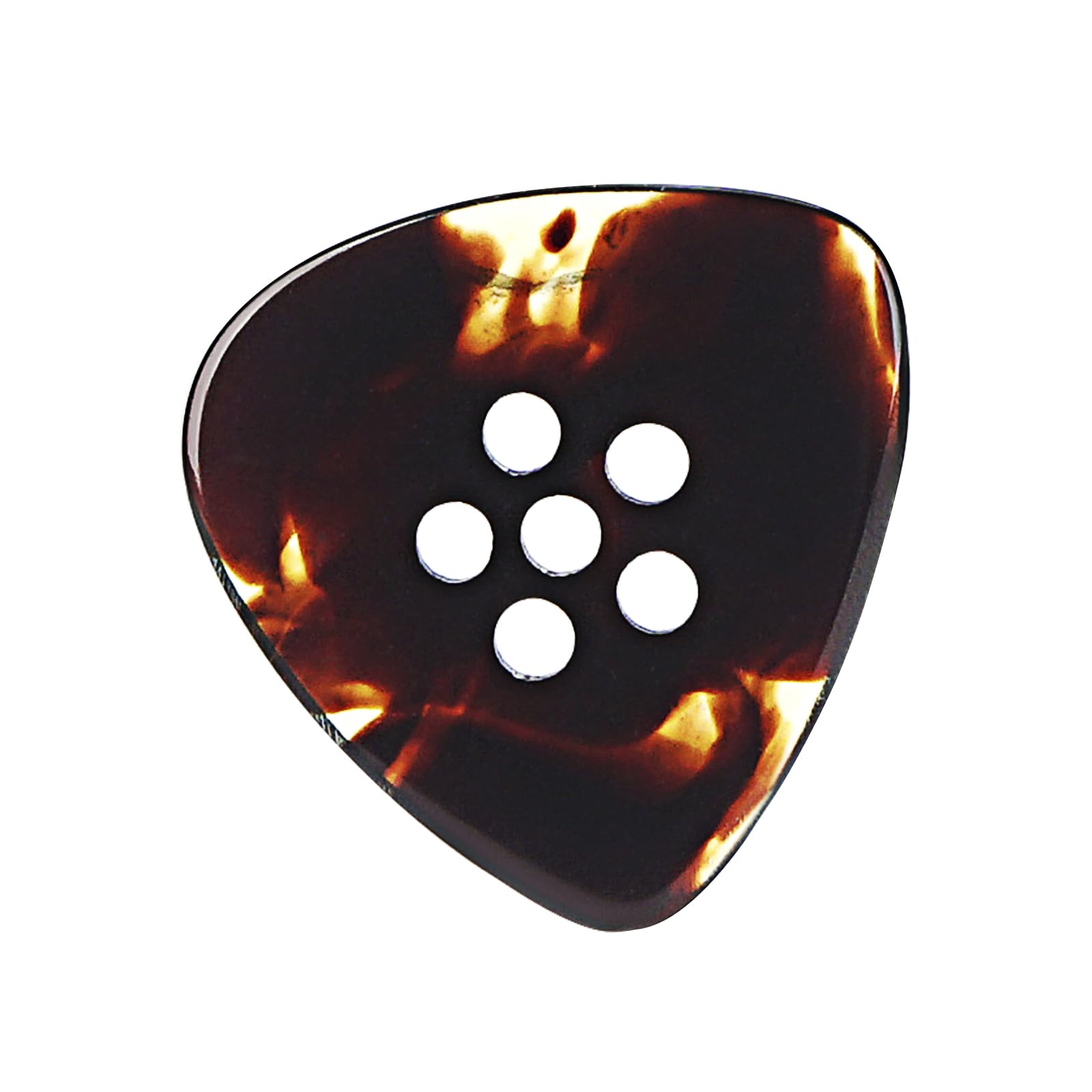 Musiin Hand Made 3In1 Multi Flat Clear Tone Premium Thick Pick For Electric Guitar Bass Jazz Blues Guitar (Tortie)