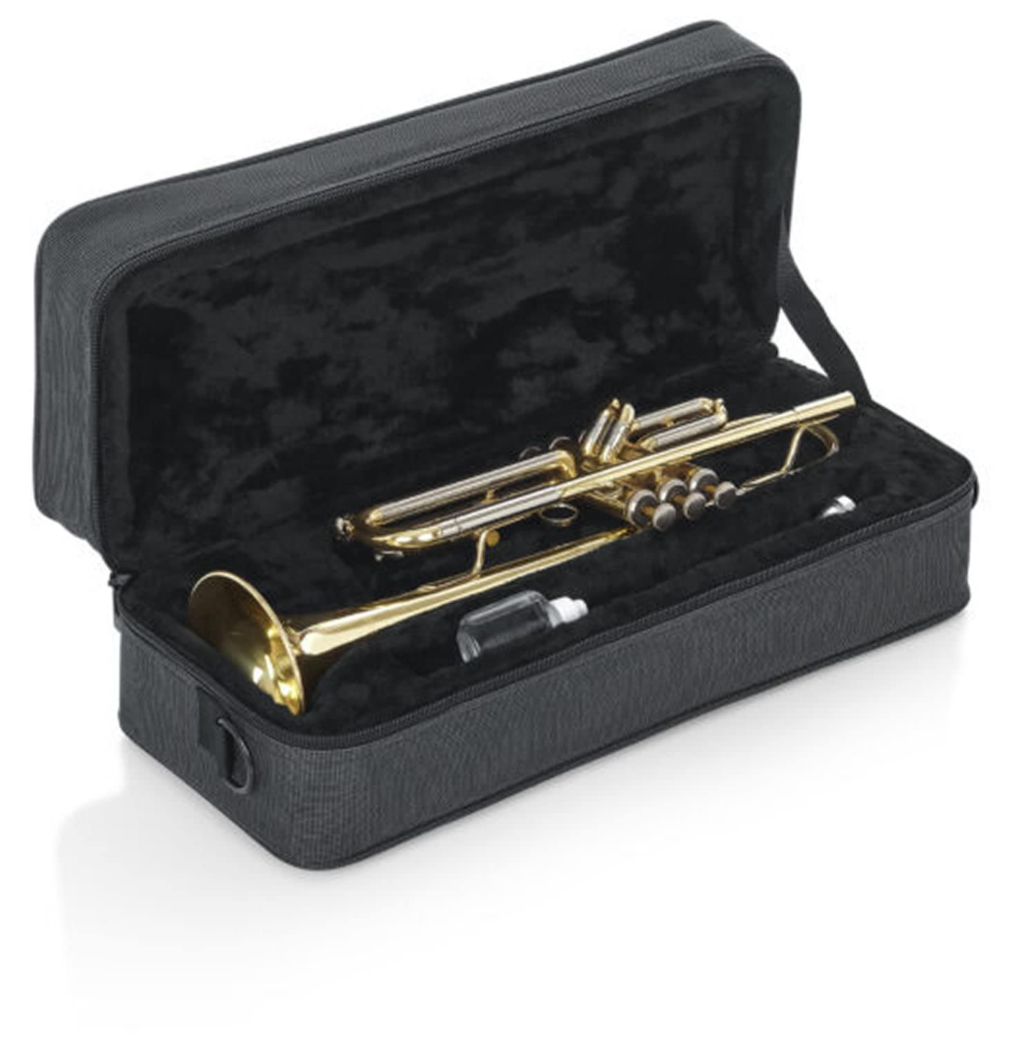 Gator Cases Lightweight Polyfoam Trumpet Case With Removable Strap And Rubber Interlocking Carry Handle; (Gl Trumpet A)