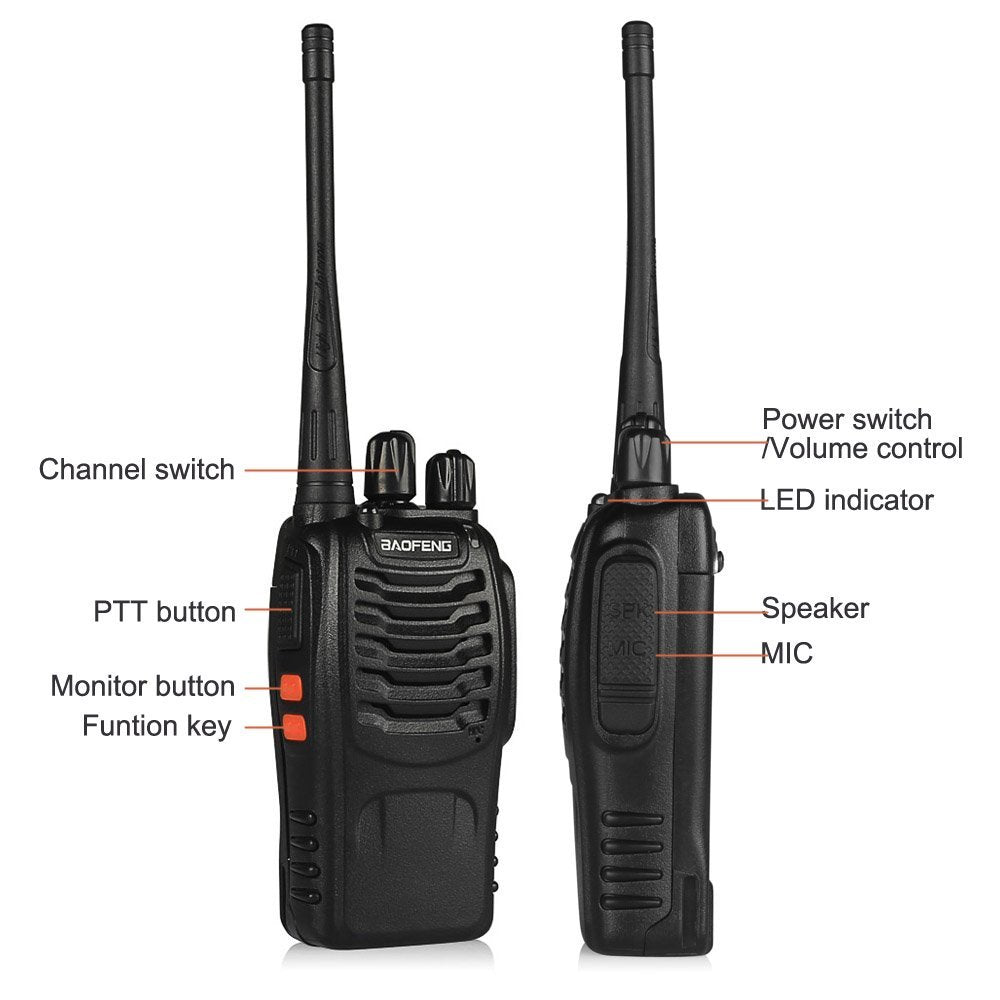 Baofeng Bf-888S Two Way Radio (Pack Of 10) And Usb Programming Cable (1Pc)