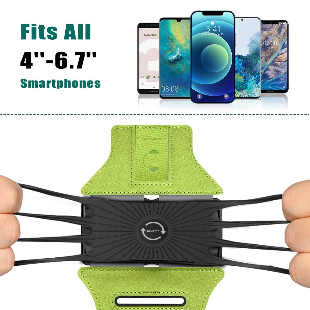 Vup Running Armband 360Rotatable For Iphone 13/Pro Max/Pro/Mini/12/11/Se/Xs/Xr/X/8/7/Plus, Fits All 4 6.7 Inch Smartphones, With