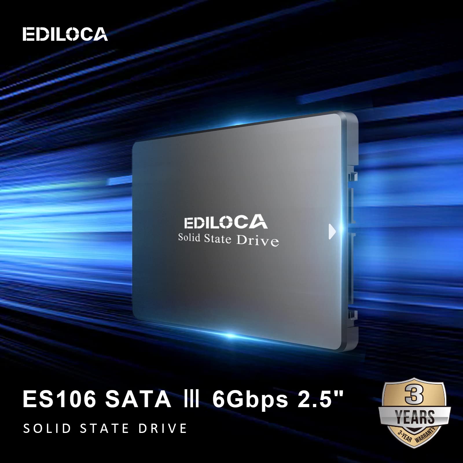 Ediloca Es106 1Tb Ssd Sata Iii 2.5'' Internal Solid State Drive 3D Tlc Nand Flash, Read Up To 550Mb/S, Upgrade Pc Or Laptop Memo