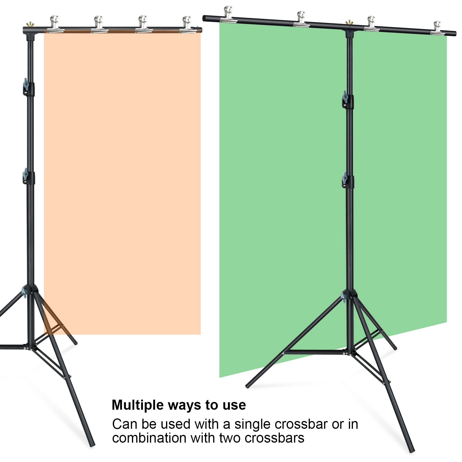 Linco Lincostore Zenith Portable T Shape Background Backdrop Stand Kit 5X6.7Ft   5Ft Wide (Fixed) And 6.7Ft High (Adjustable)  L