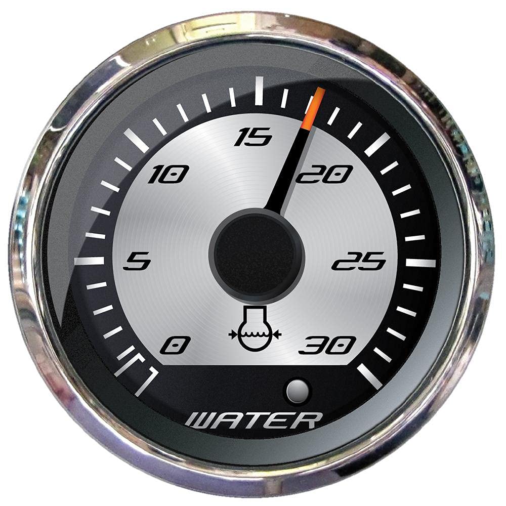 Faria Platinum 2'' Water Pressure Gauge - 30 Psi,WBEEAB08C21W45B