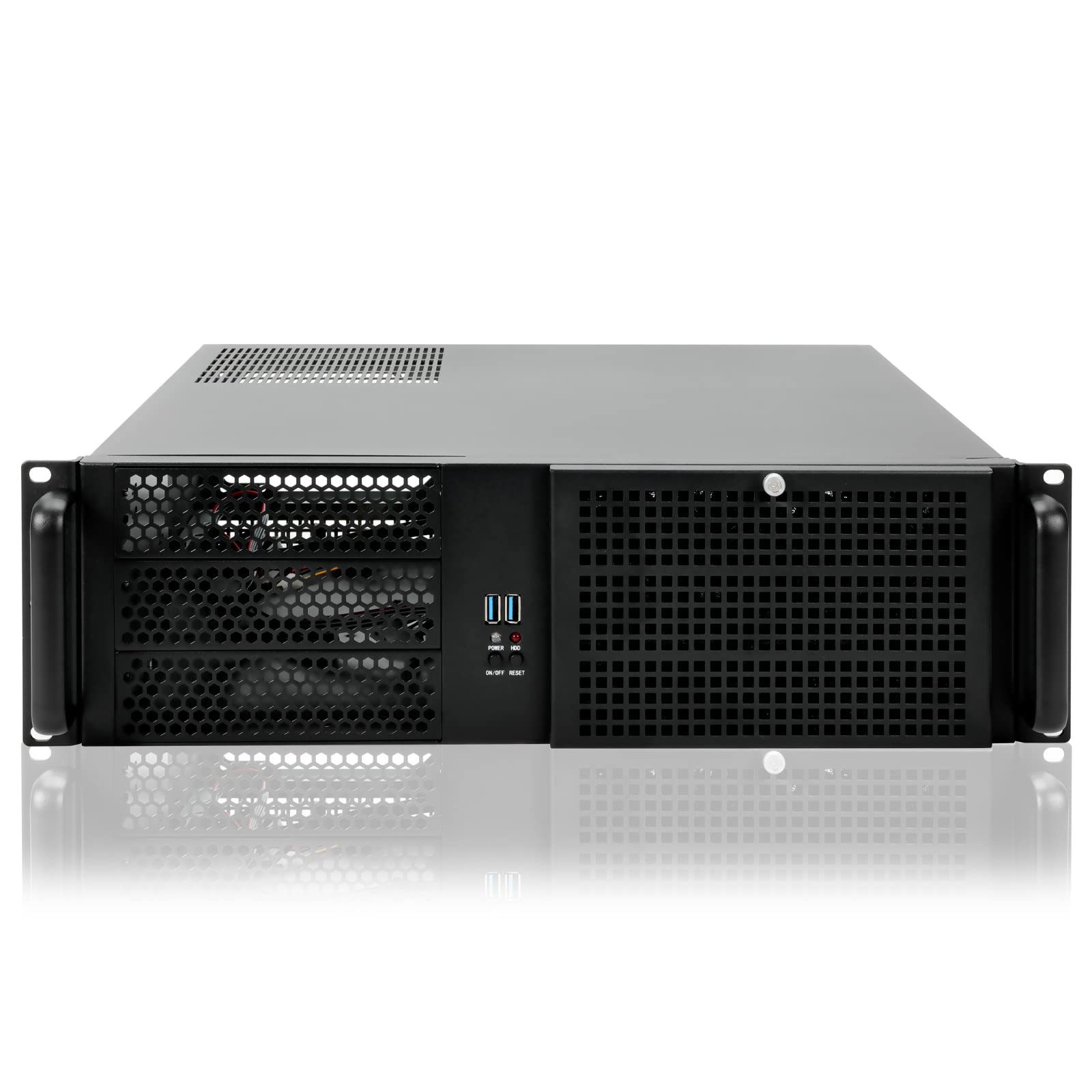 Rackchoice 3U Rackmount Server Chassis Matx/Mini Itx 3X5.25 Support Atx Psu With Either Top/Bottom Or Side Cooling And Sfx Psu (