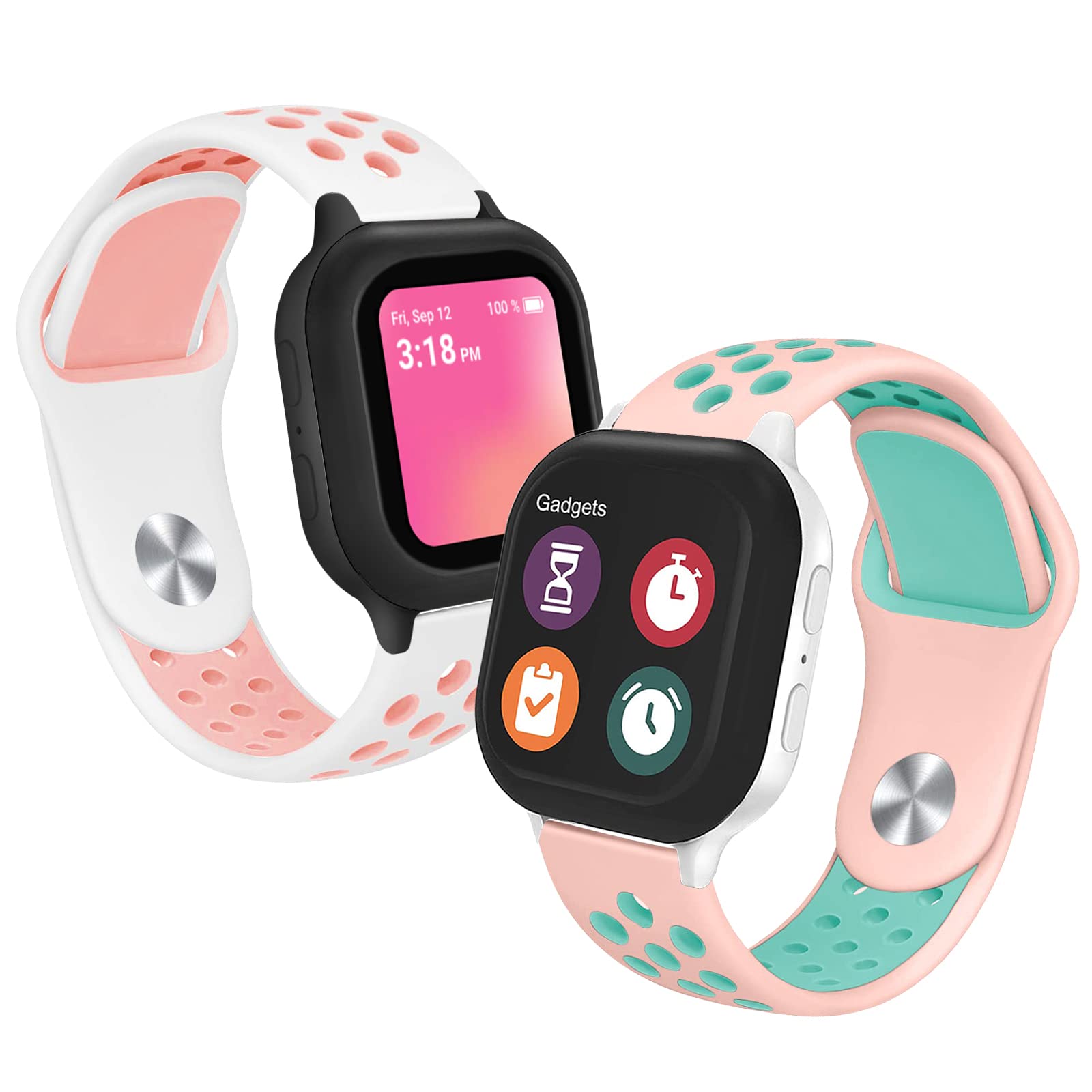 Newjourney For Gabb Watch Bands/Gizmo Watch Band Replacement, Breathable Soft Silicone Sport Wrist Strap Compatible With Gabb Wa