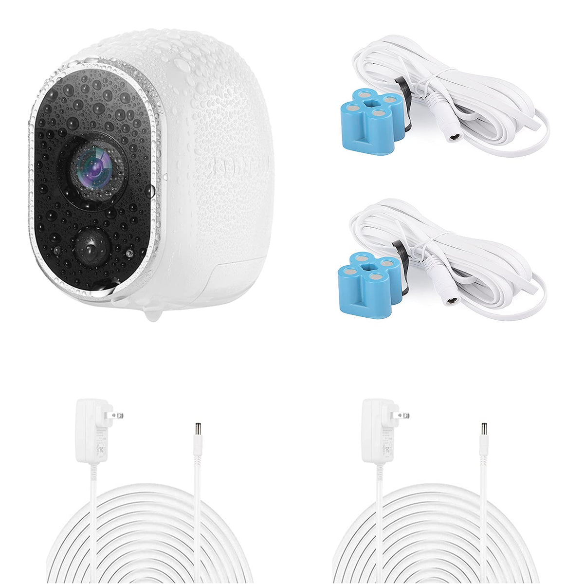 Alertcam 2Pack Power Adapter Compatible With Arlo (Replace Cr123A), With 25Feet/7.5M Weatherproof Outdoor Cable Continuously Pow
