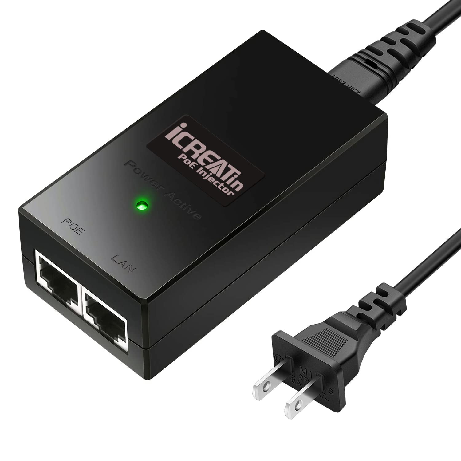 Gigabit Poe Injector 48V15.4W Power Adapter, Ieee 802.3Af Compliant,10/100/1000Mbps Rj45, Compatible With Ubiquiti U Poe Af, Tp Link Tl Poe150S, Trennet Tpe 113Gi,Engenius Epa2406Gr