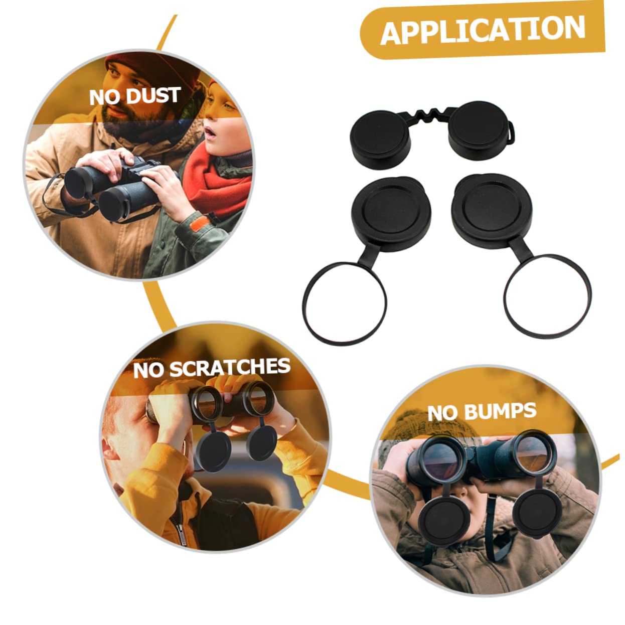 Parliky 1Set Binocular Objective Lens Caps Rubber For Lens Caps Compatible With Binoculars For Optics And Scope Use
