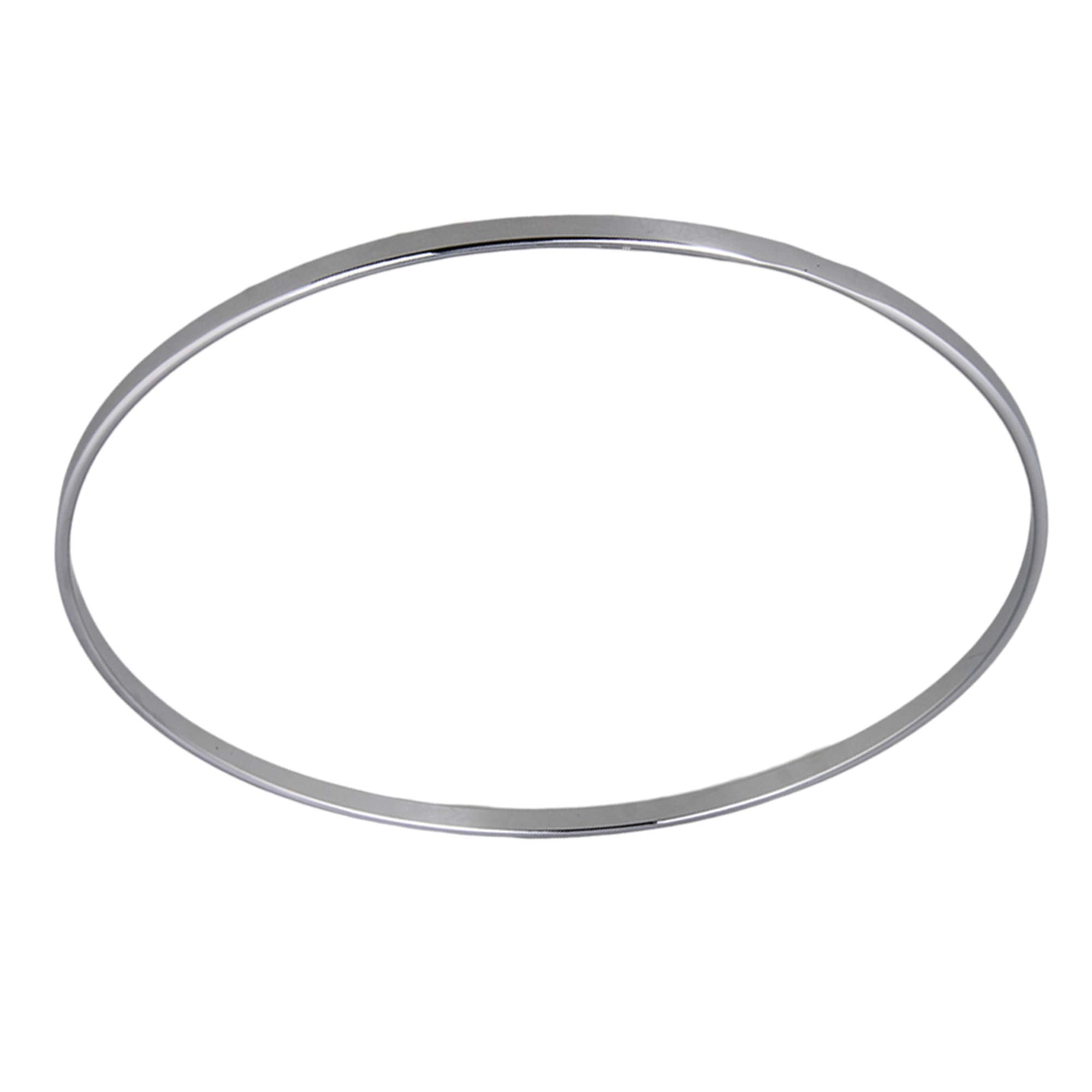 Bqlzr 11.34 Inch Chrome Nickel Plated Banjo Tension Hoop Banjo Flanges Banjo Parts 11.34X11.54X0.39Inch(Idxdxh)