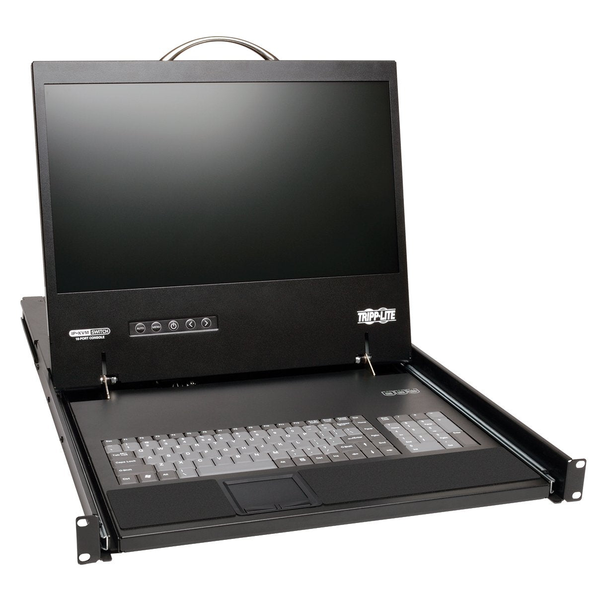 Tripp Lite 8-Port Cat5 1U Rack-Mount 1+1 User Console KVM Switch with 19-in. LCD and IP Remote Access (B070-008-19-IP),Black