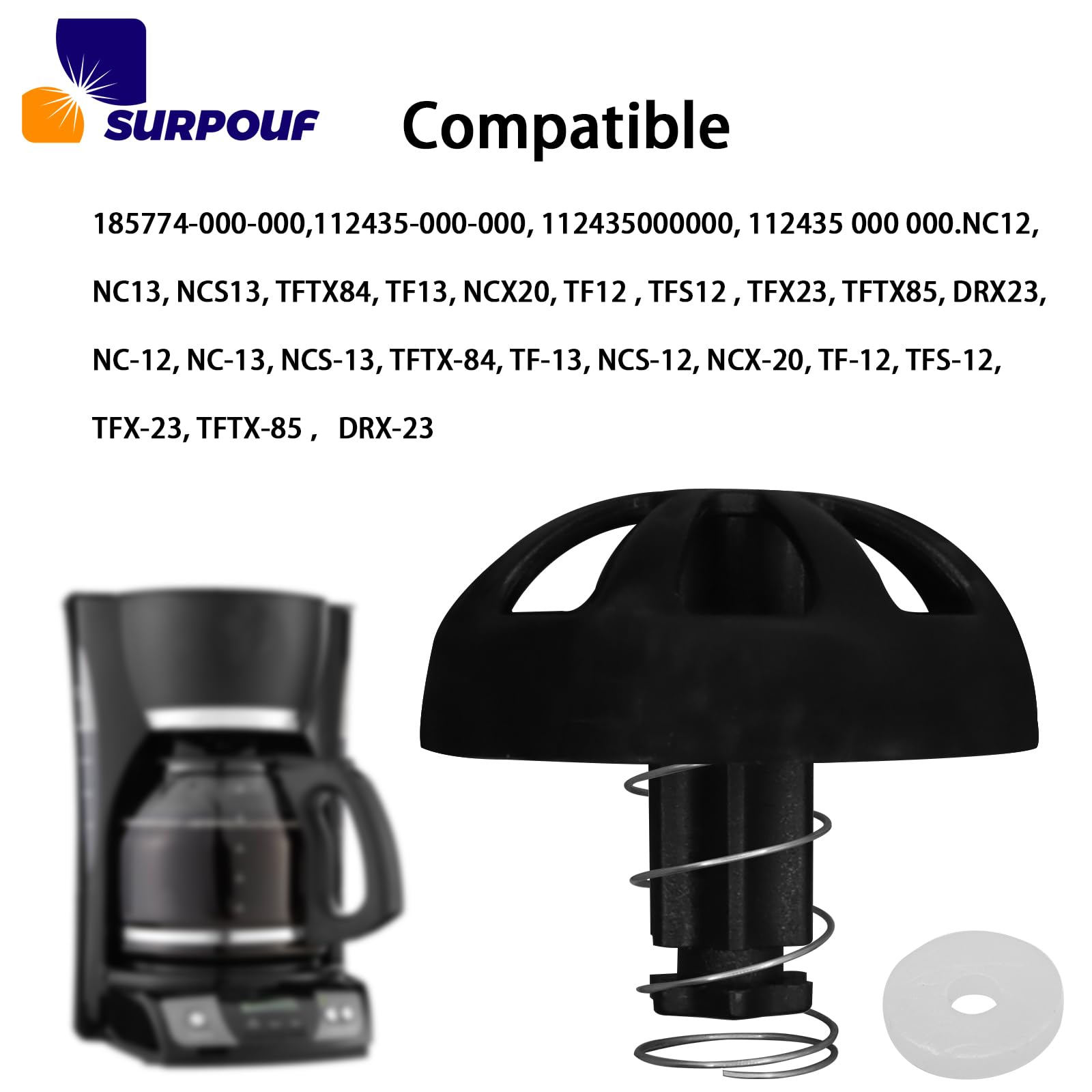 2 Pack Coffee Replacement Brew Basket Spring Loaded Stopper Kits Fits For Mr. Coffee Hamilton Parts Number 990117900 990237500 C