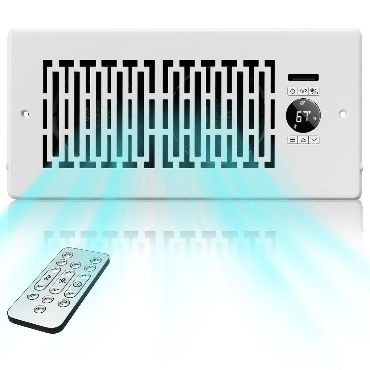 Motctqvd Register Booster Fan Fits 4    X 10    Register Holes, Quiet 10-Speeds, Improves Heating & Cooling Vents, Register Vent
