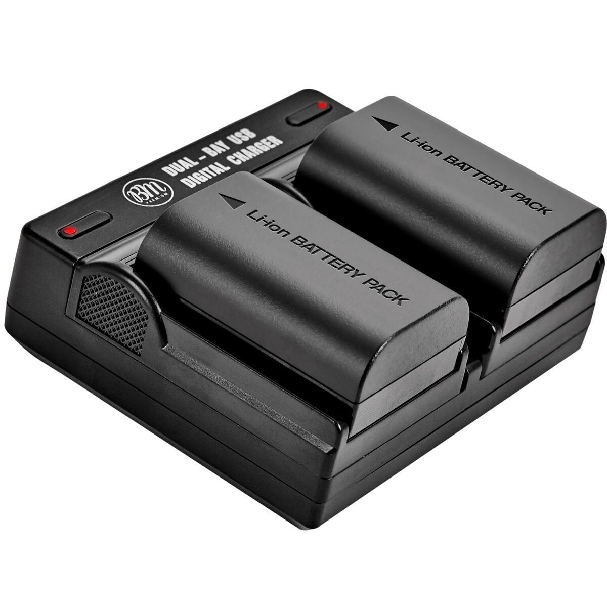 BM 2-Pack of LP-E6N Batteries and Dual Battery Charger for Canon EOS R, 90D, 60D, 70D, 80D, 5D II, III, IV, 6D, 7D, 7D Mark II, 