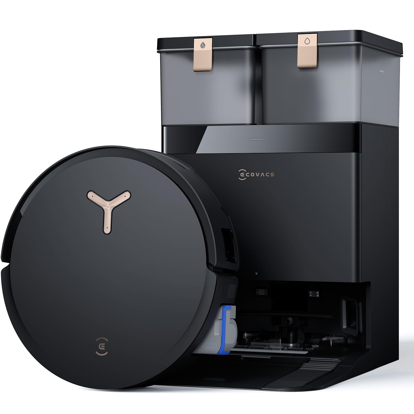 ECOVACS DEEBOT X8 PRO OMNI Robot Vacuum and Mop, 18000Pa, OZMO ROLLER Instant Self-Washing Mopping, 167? Hot Water Mop Washing, 