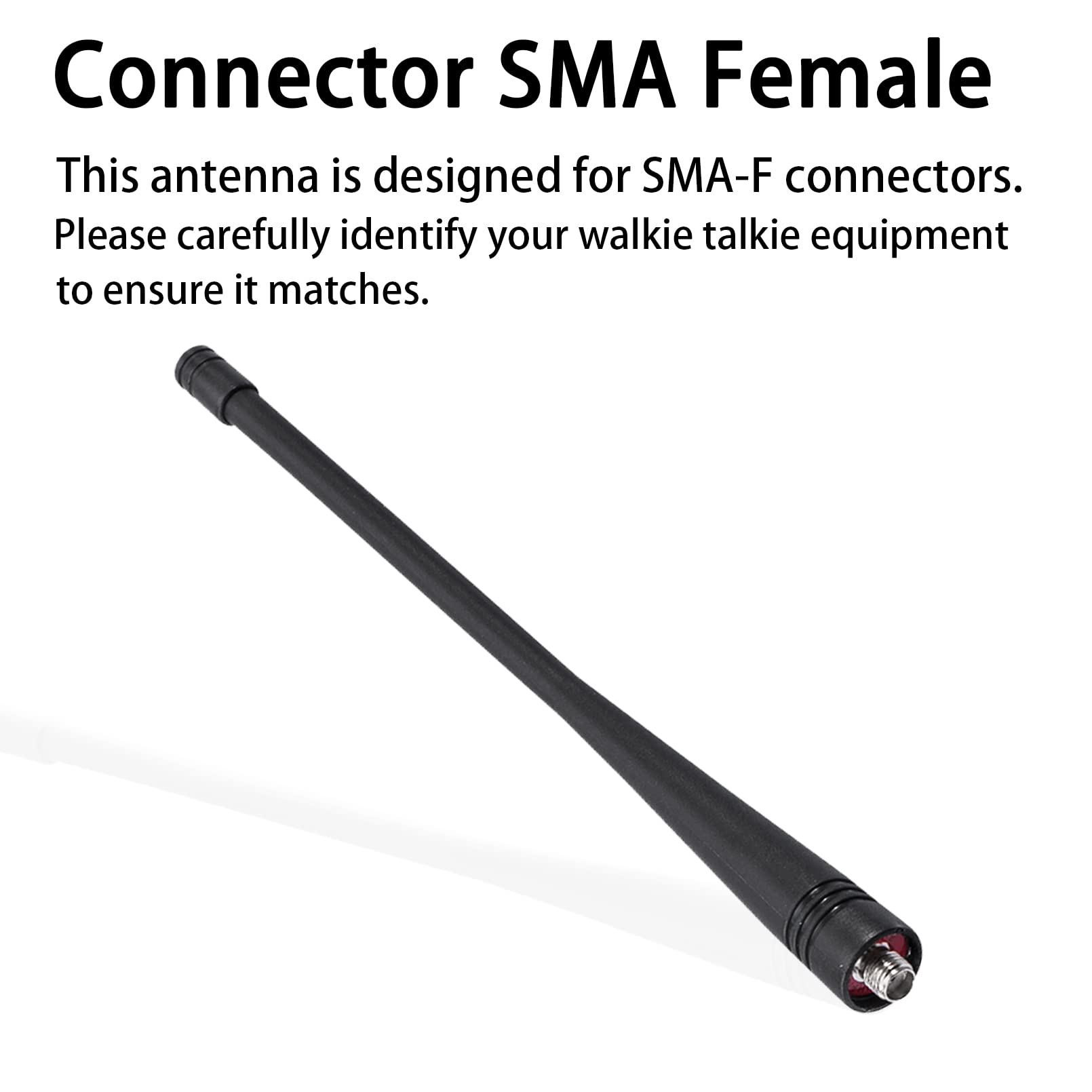 Samcom Long Antenna With Sma Female For Two Way Radio, 6.7 Inch Elastic And Non Deformable Walkie Talkie Antenna Uhf 400 480Mhz,