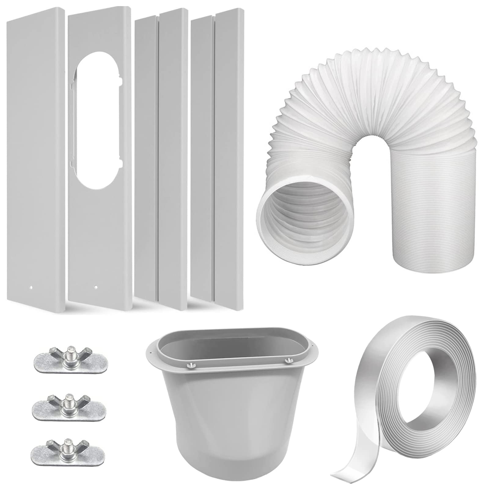 Ffxwtsf Portable Air Conditioner Window Kit With 5.9    Exhaust Hose, Adjustable Universal Window Seal For Ac Unit