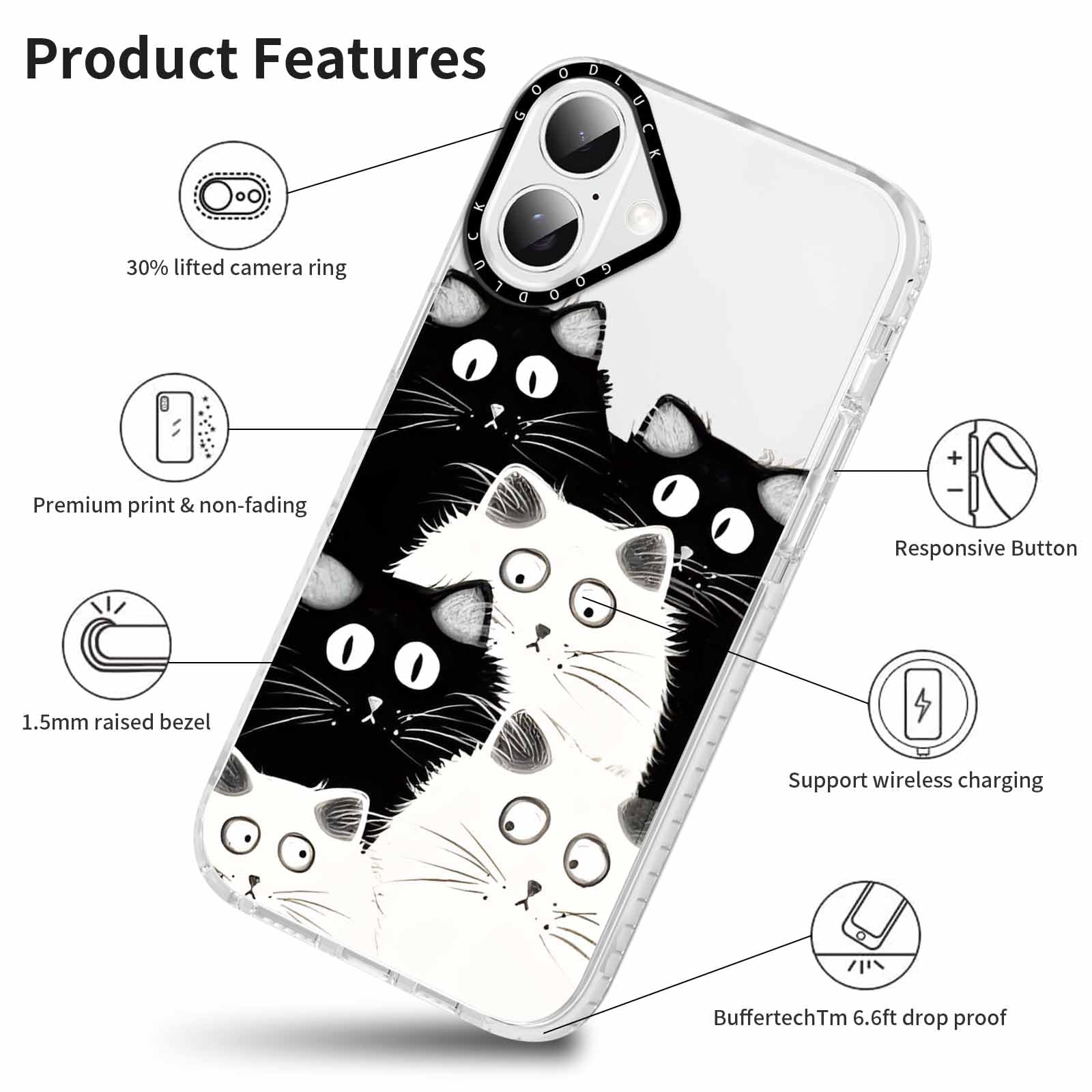 Rumdey 2 Pack Cute Clear Cow Phone Case For Iphone 16 Plus 6.7 Inch, Aesthetic Trendy Soft Slim Fashion Protective Shockproof Tp