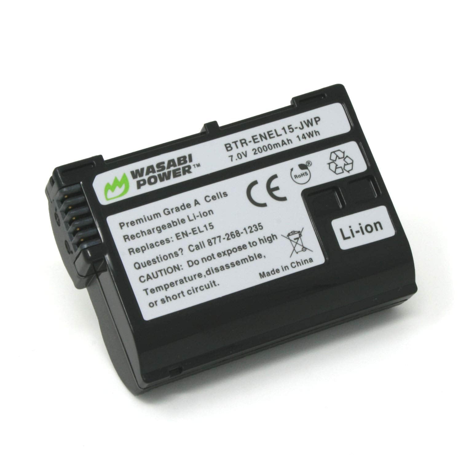 Wasabi Power Battery for Nikon ENEL15 and Nikon 1 V1, D600, D610, D800, D800E, D810, D7000, D7100