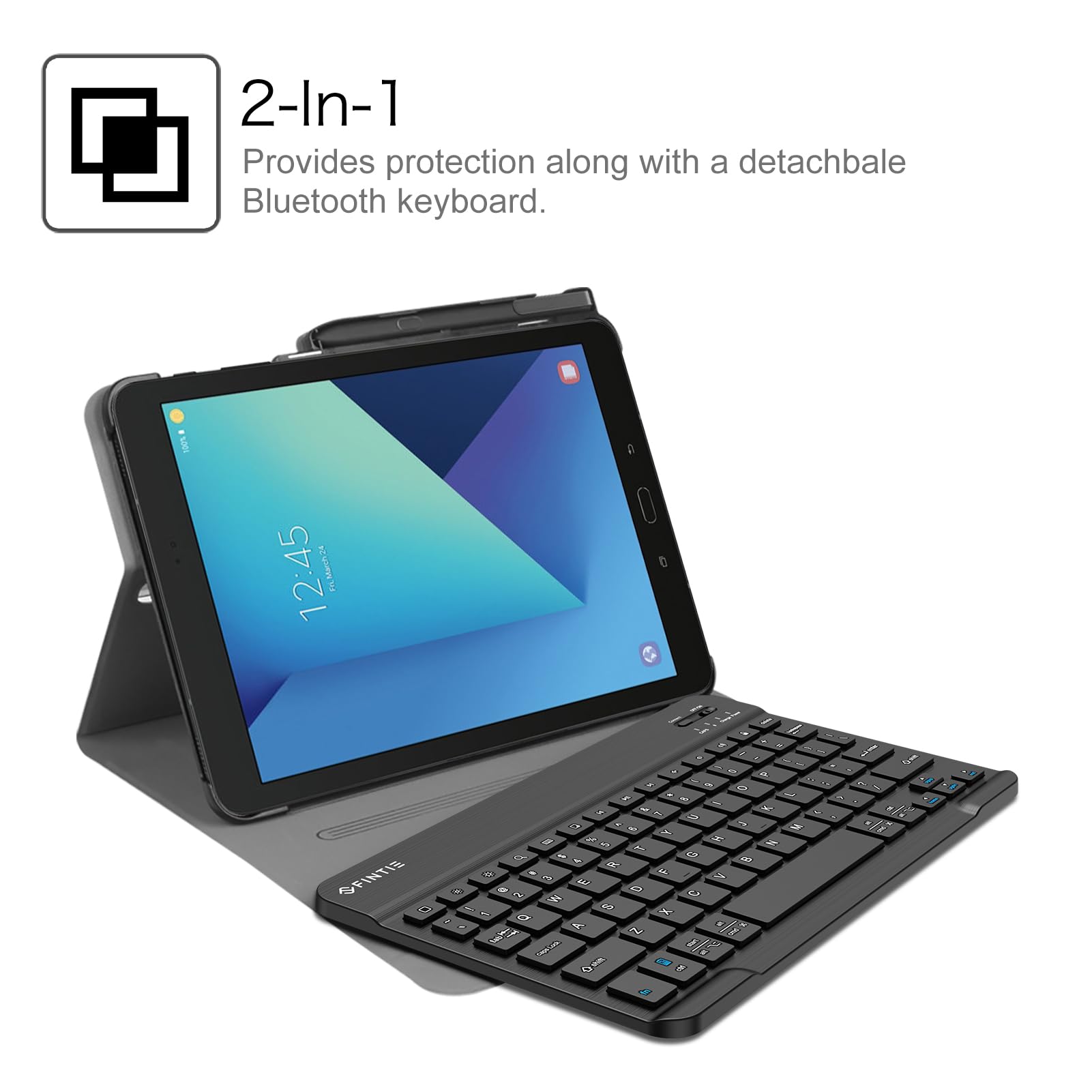 Fintie Keyboard Case For Samsung Galaxy Tab S3 9.7 2017 (Model Sm-T820/T825/T827), Smart Slim Stand Cover With S Pen Protective