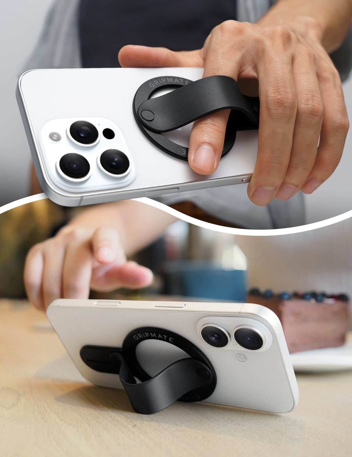 Gripmate Magsafe Phone Grip For Iphone - Magnetic Phone Ring Holder Detachable For Iphone 16 - Comfortable Finger Phone Ring Gri