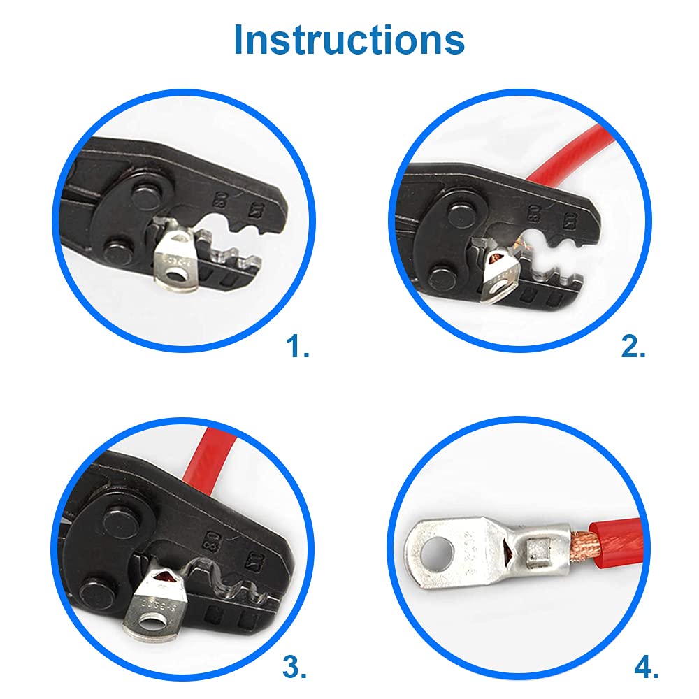 Mmobiel 65Pcs Assortment Battery Cable Ends Heavy Duty Wire Lugs (Awg) Bolt Hole Tinned Copper Connector Set Wire Cable Lugs Rin