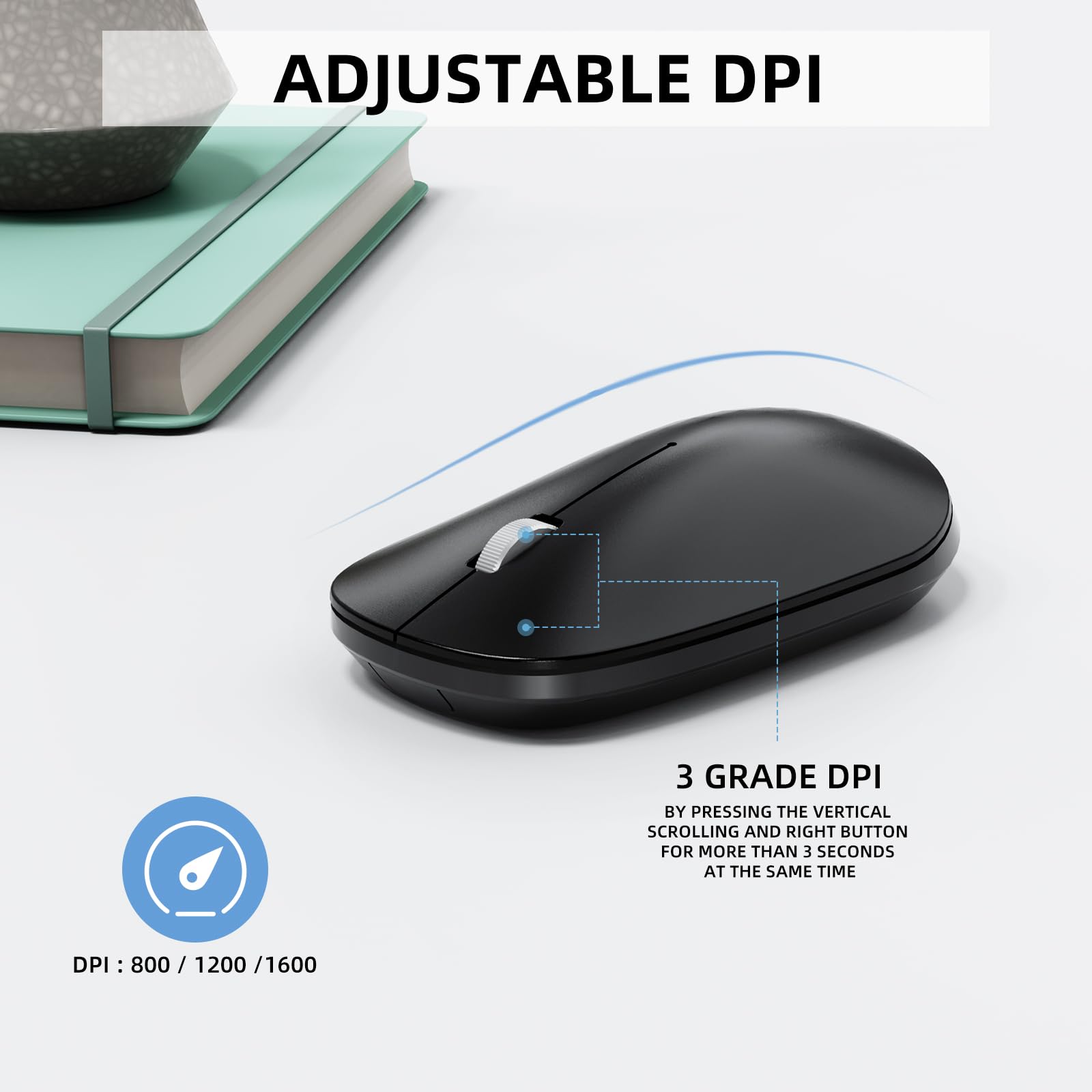 Bluetooth Keyboard And Mouse For Mac, Omoton Ultra Slim Keyboard And Mouse Combo, Wireless Keyboard And Mouse For Macos, Macbook Pro/Air, Imac, Mac Mini, Laptop And Pc (Black)