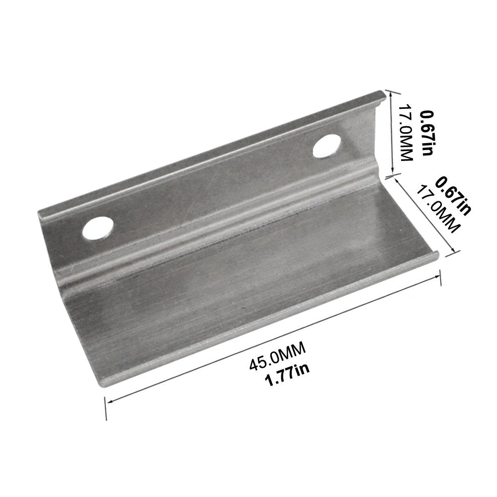 Hunhun 20 Pack V Shape LED Aluminum Channel Extension Connectors - Stainless Steel