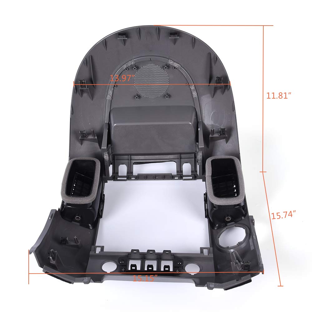 Grand Orange Center Dash Radio Ac Bezel Compatible With 2004 2006 Nissan Titan (Le, Se) / 2005 2006 Nissan Armada (Le. Se) Gray