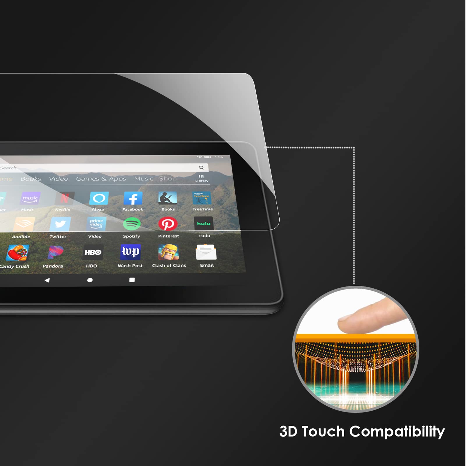 ?2 Pack?Screen Protector For All New Fire 7/ Fire 7 Kids Pro Tablet 7 Inch (9Th/ 7Th Generation, 2019/2017), Detuosi Ultra Clear