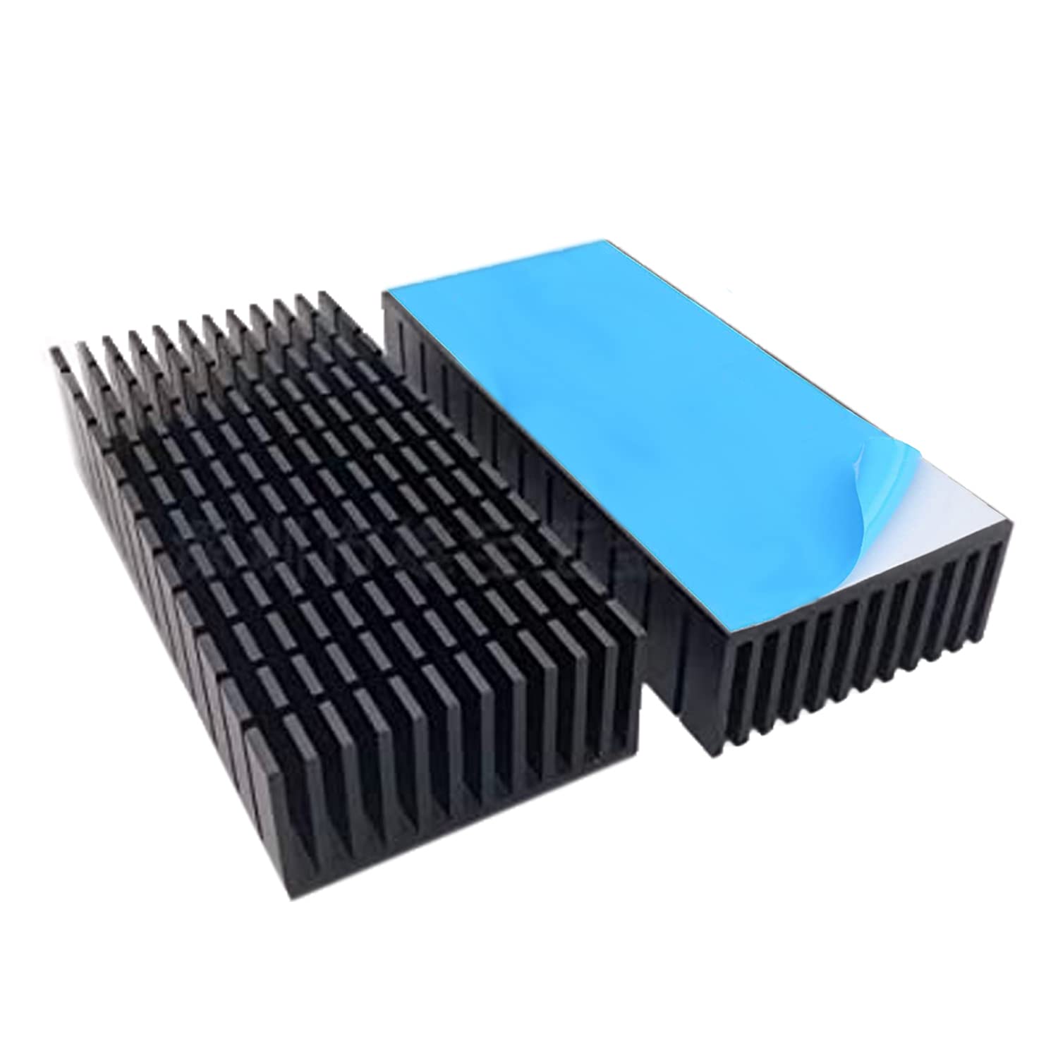 Easycargo 2pcs 40mm Heatsink Kit + 3M8810 thermal conductive adhesive tape, Cooling Aluminium Heat Sink for cooling LED, TEC1-12