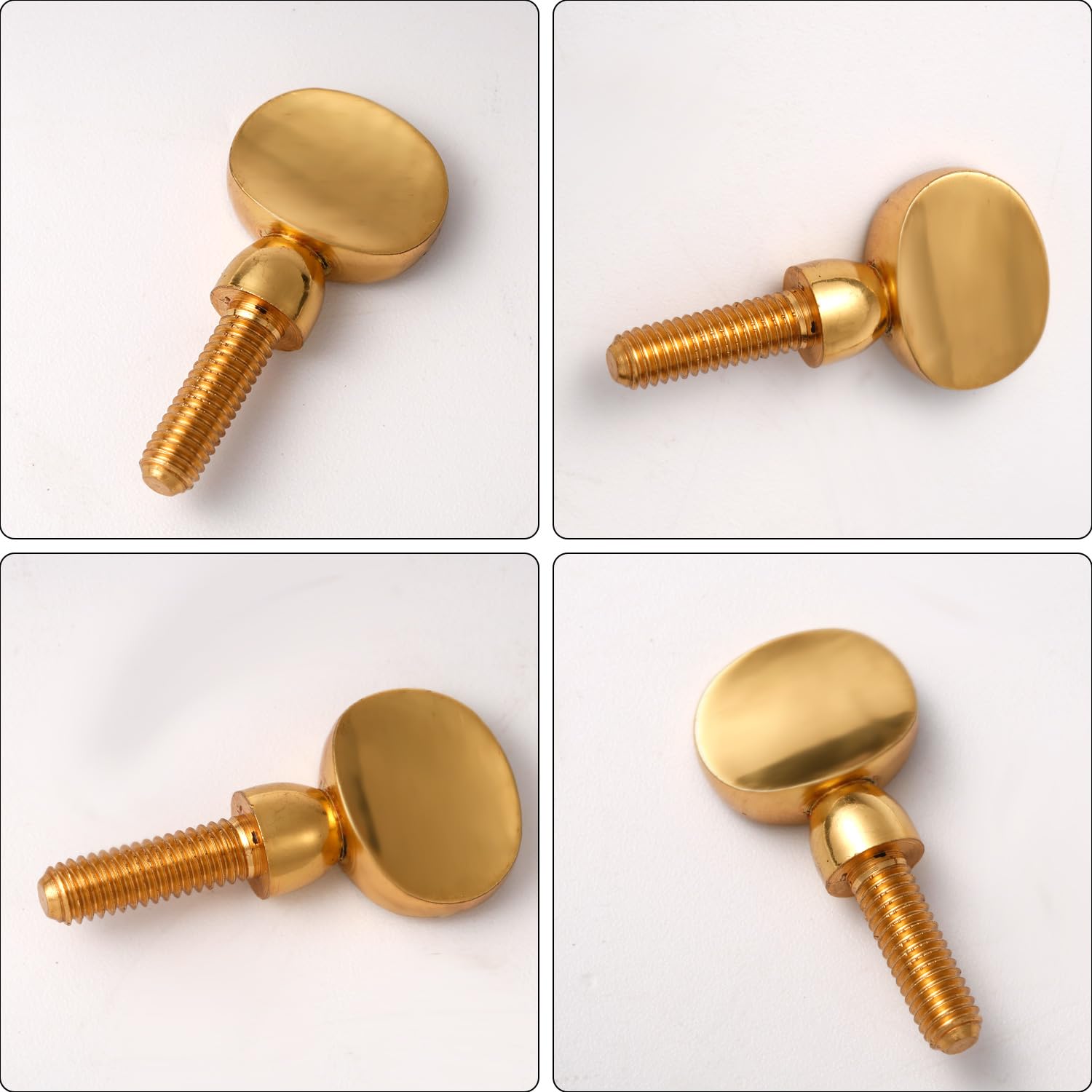 2Pcs Saxophone Neck Screws, Heavy Golden Sax Neck Screw Brass Tightening Attach Sax Screw Tightener For Soprano Alto Tenor, Neck