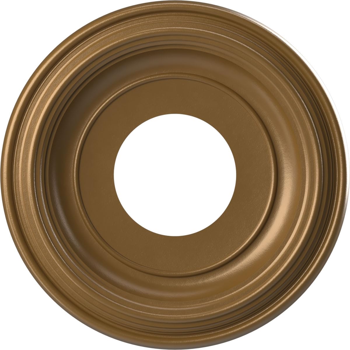 10OD x 3 1/2ID x 1 1/8P Traditional Thermoformed PVC Ceiling Medallion (Fits Canopies up to 5 1/2), Metallic Gold Rush