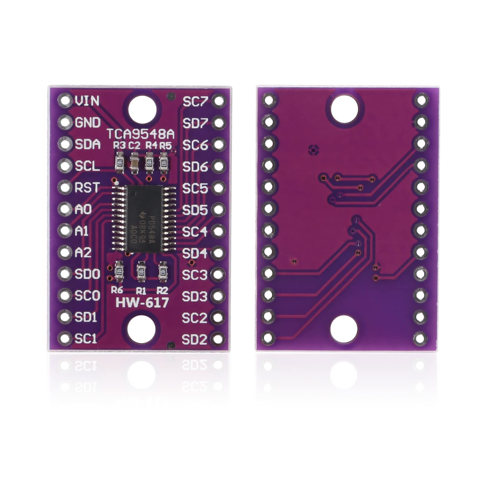 Aobao 10Pcs Tca9548A I2C Iic Multiplexer Breakout Board 8 Channel Expansion Board For Arduino