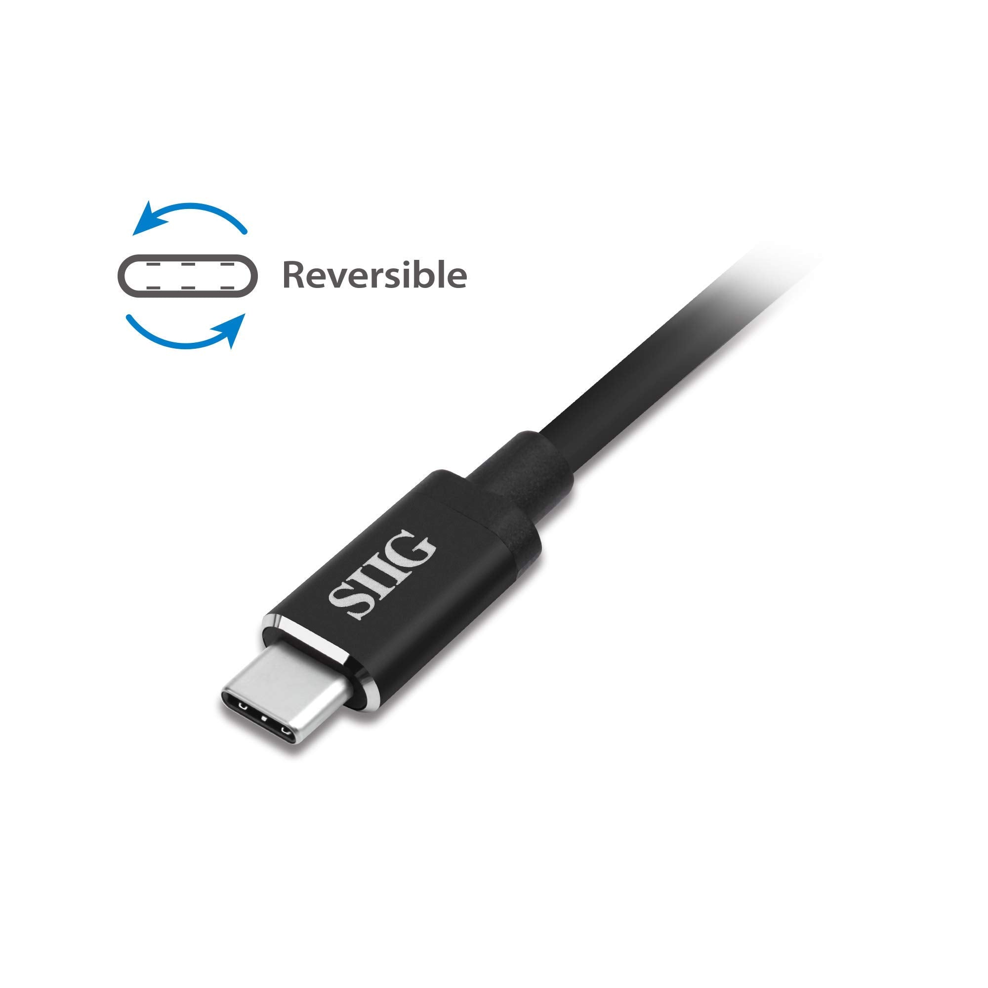 Siig Cb Tc0C12 S1 Usb Type C To 4K Hdmi Cable Adapter   Thunderbolt 3 Compatible   Male To Female Converter   Reversible Plug De