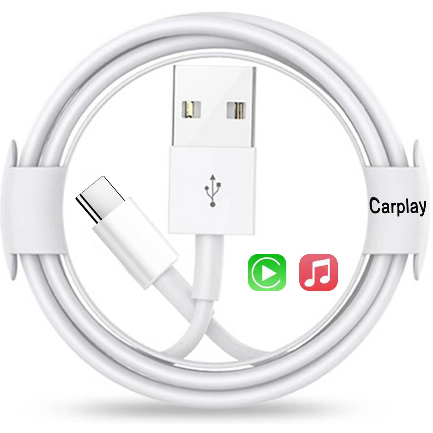 Car Carplay Cable Adapter For Iphone 15/16 Charger Cord, 3Ft Usb A To Usb C Cable Compatible For Iphone 16/15 Pro Max Plus, Ipad 10Th, Ipad Pro Air Mini Car Charging Cable