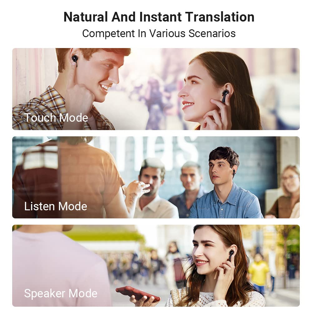 Timekettle M3 Language Translator Earbuds, Two Way Translator Device With App For 40 Languages & 93 Accents Online, Offline Tran