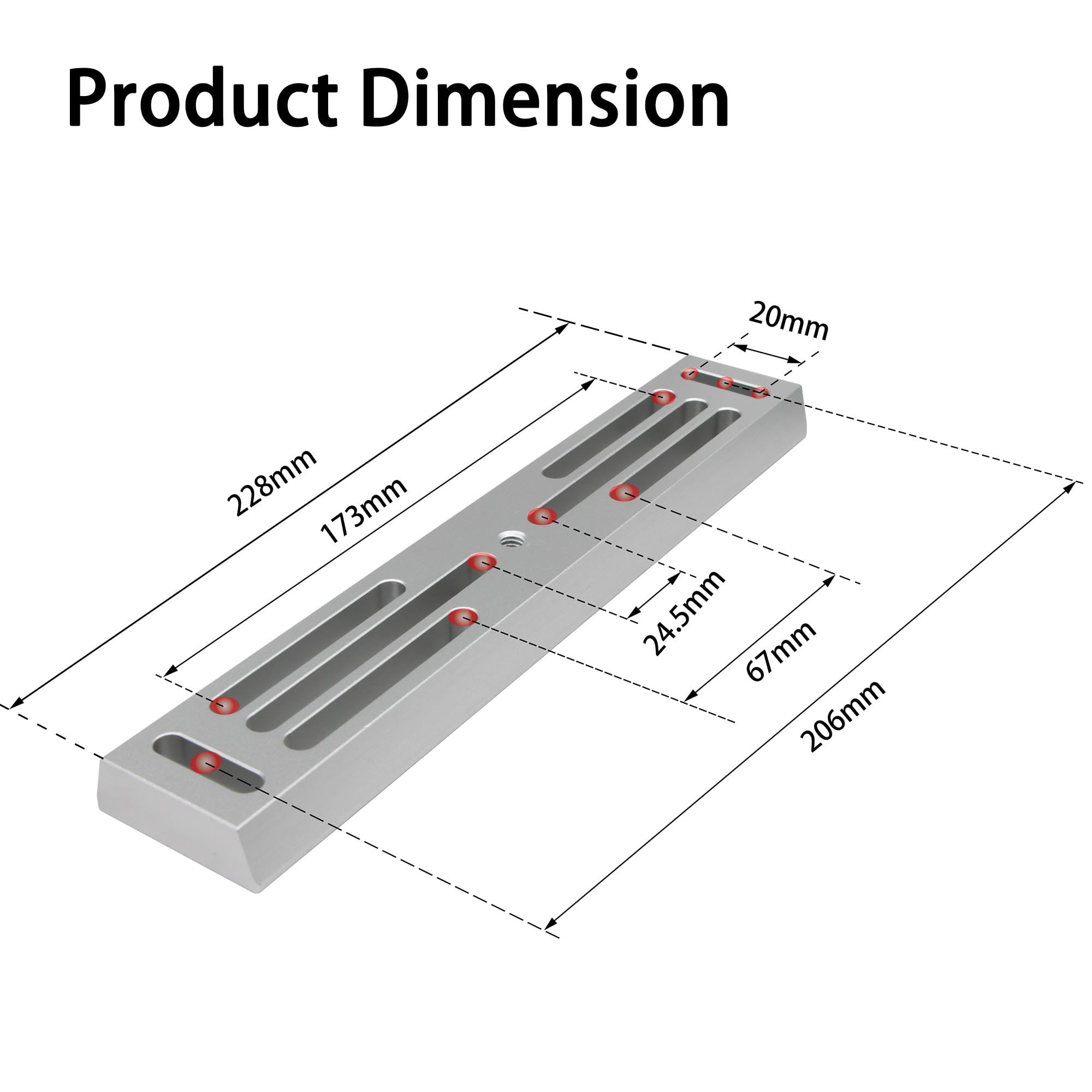 Astromania Deluxe Dovetail Plate Dovetail Rail With 228Mm Length   Vixen Style   You Can Easily Balance The Telescope By Shiftin
