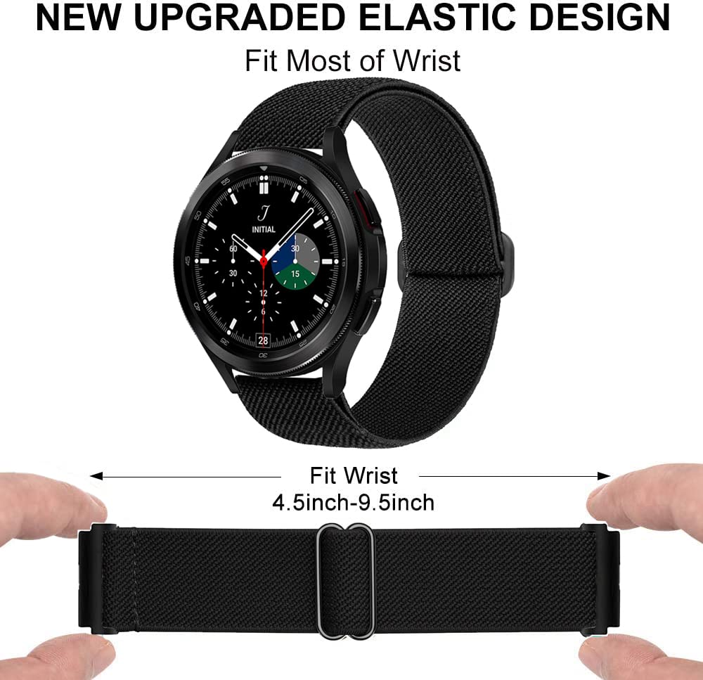 Olytop Elastic Bands For Samsung Galaxy Watch 5/4 Bands 44Mm 40Mm/5 Pro Band, Galaxy Watch 4 Classic Bands 46Mm 42Mm/Active 2 Wo