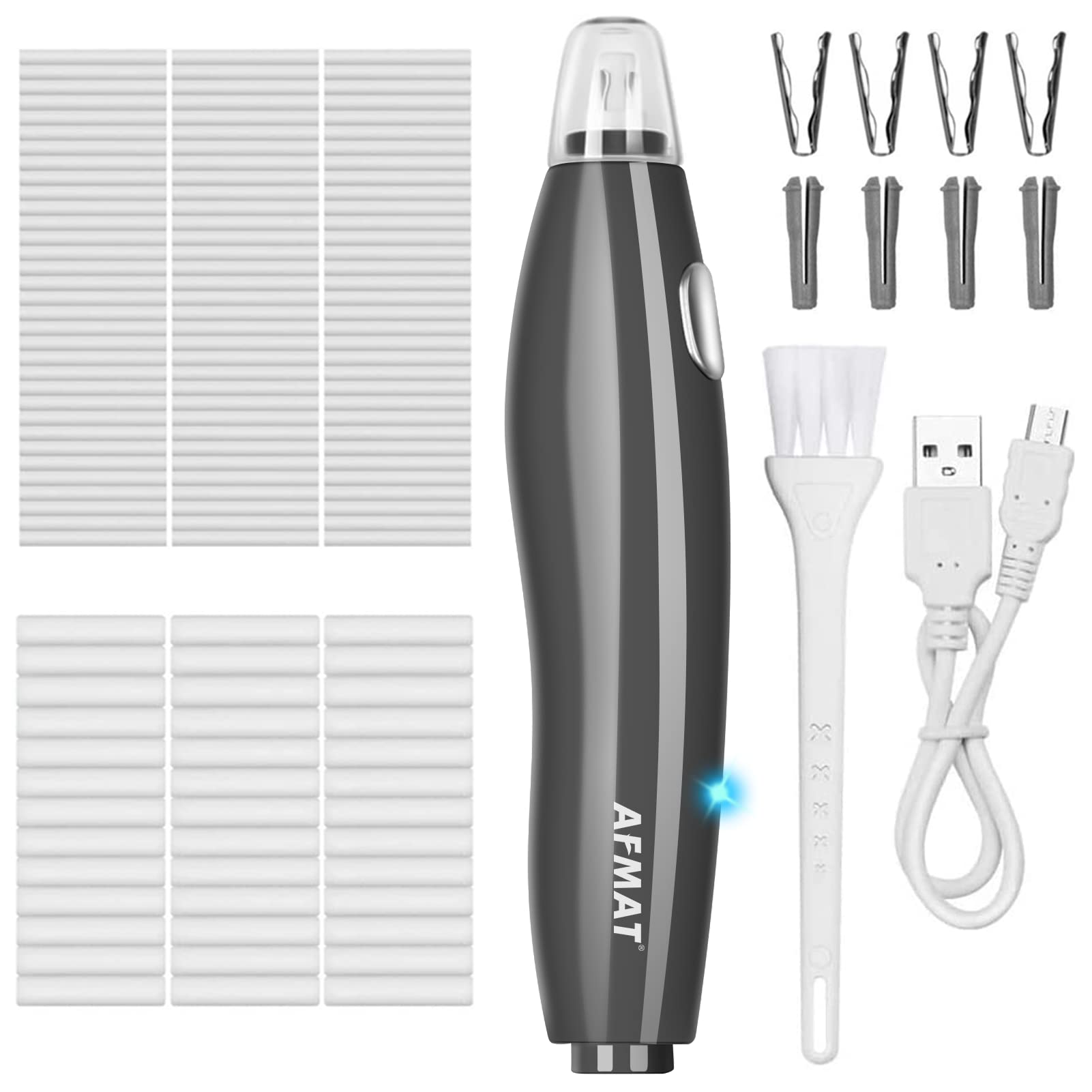 Afmat Electric Eraser, Electric Eraser Kit For Artists,140 Eraser Refills, Rechargeable Electric Erasers For Drafting, Electric