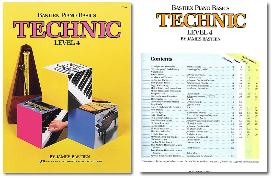 Bastien Piano Basics Level 4 Learning Set By Bastien   Lesson, Theory, Performance, Technique & Artistry Books & Juliet Music Pi